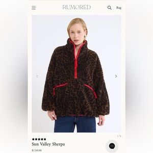 NWOT Rumored Sun Valley Sherpa